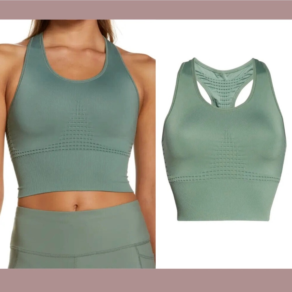 NEW Sweaty Betty [ Small ] Stamina Longline‎ Sports Bra in Heath Green